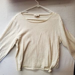 Long sleeve t-shirt with knot tie